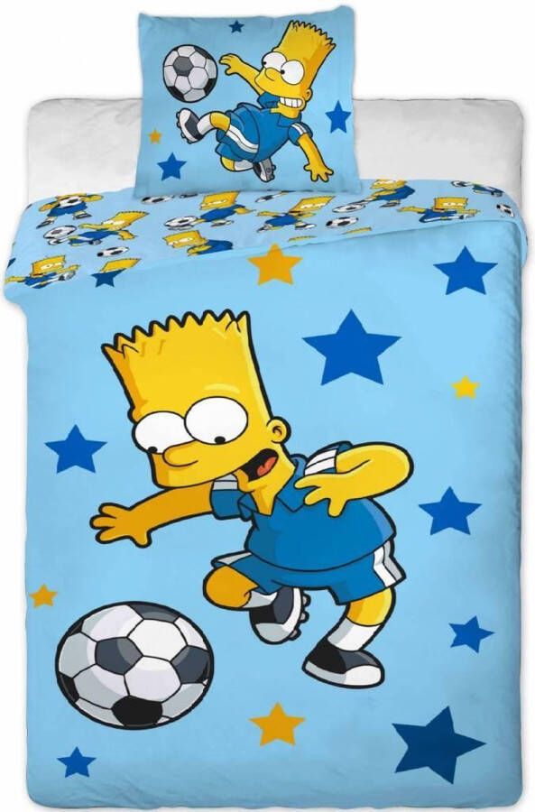 The Simpsons Football Star Dekbedovertrek Eenpersoons 140 x 200 cm Multi