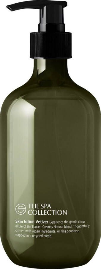 The Spa Collection Vetiver Ecocert Cosmos Natural Skin Lotion 475 ml Natuurlijk + Vegan Gerecyclede Fles