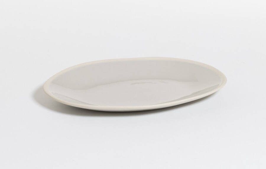 The Table Atelier Serveerschaal Mushroom Wit handgemaakte schaal 24 5x16 cm