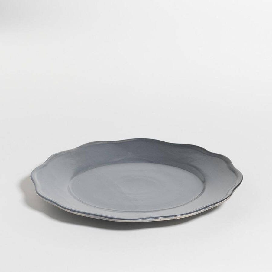 The Table attic onderbord Ø 30 handgemaakt grijs