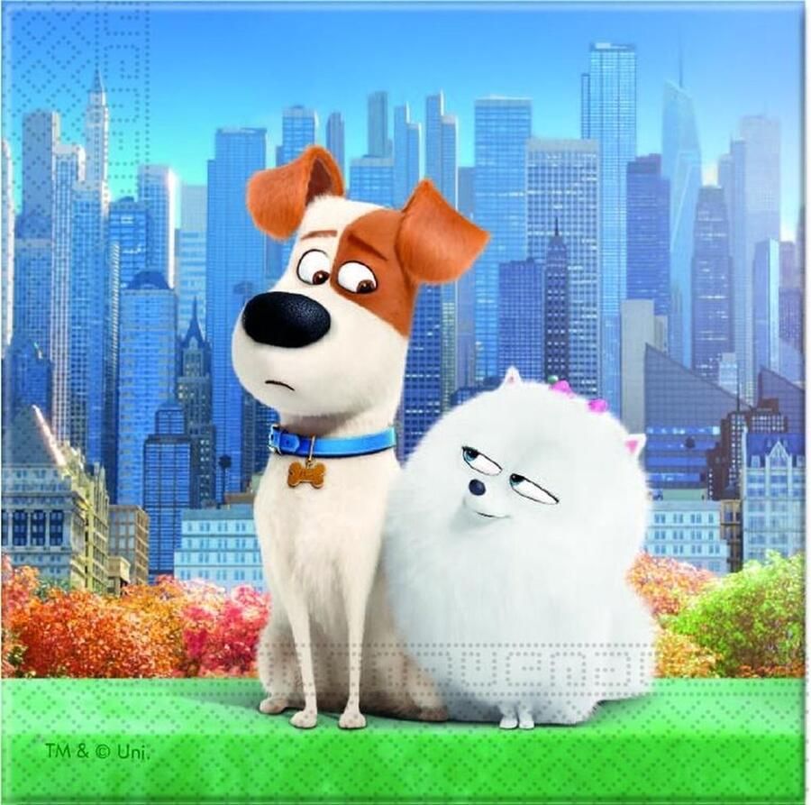 The Secret Life Of Pets servetten 33 x 33 cm. 20 st