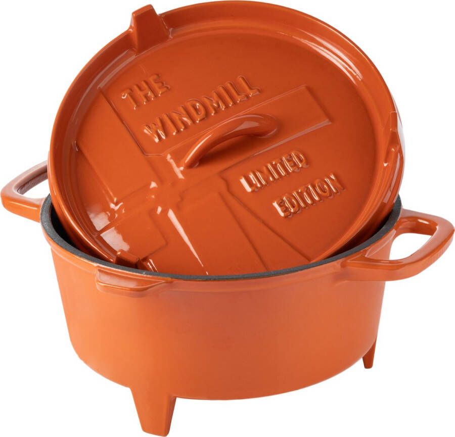 The Windmill Cast Iron Dutch Oven 4 5Qt Limited Edition Geëmailleerd