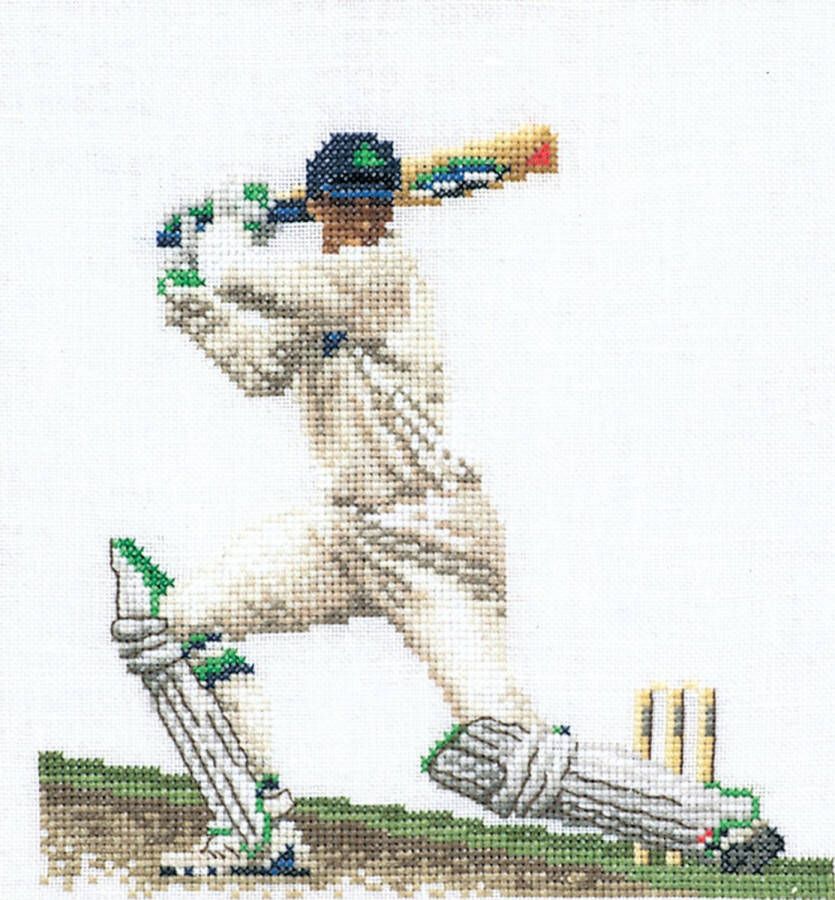 Thea Gouverneur Borduurpakket met telpatroon 3033A Voorgesorteerde DMC Garens Cricket Aida 16 cm x 17 cm DIY Kit