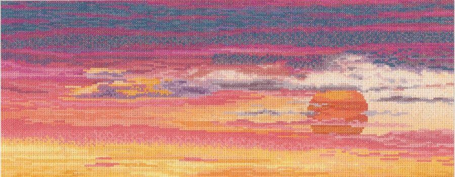 Thea Gouverneur Borduurpakket met telpatroon 410A Voorgesorteerde DMC Garens Lucht 10 Aida 15 cm x 35 cm DIY Kit