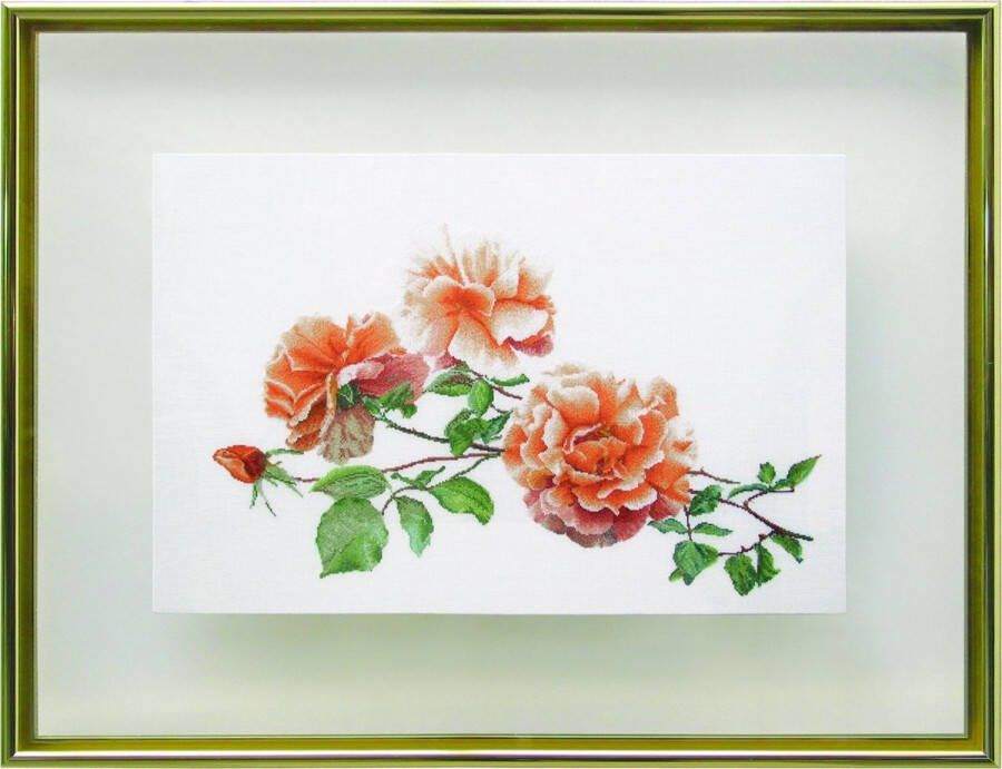 Thea Gouverneur Borduurpakket met telpatroon 414 Voorgesorteerde DMC Garens Just Joey Linnen 44 cm x 65 cm DIY Kit