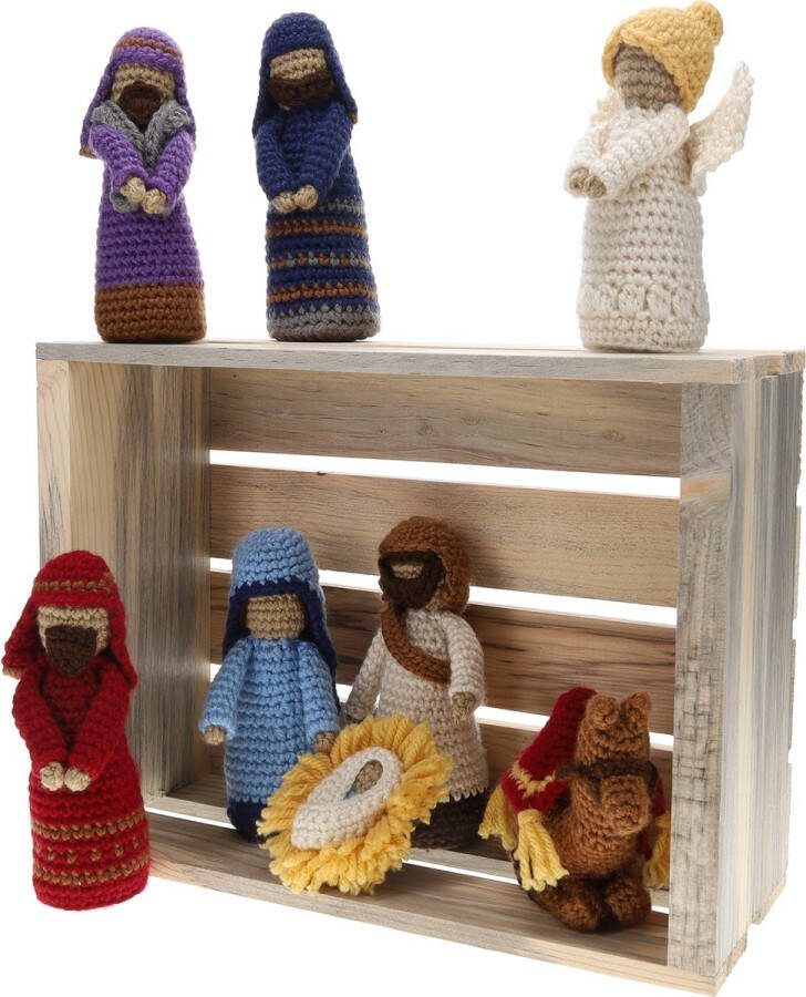 Thea Gouverneur LEISURE ARTS Haakpakket Amigurumi. Je eigen kerststal haken! DIY Kit