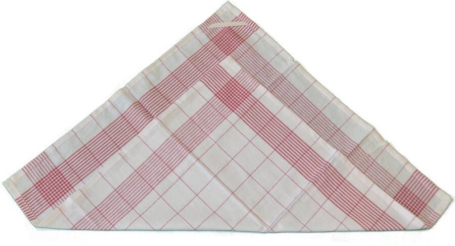 Theedoekje.nl Theedoek Glazendoek Rood 12 stuks 68 x 68 cm Katoen Linnen