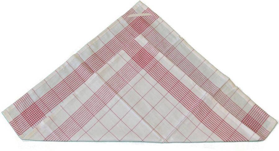 Theedoekje.nl Theedoek Glazendoek Rood 6 stuks 68 x 68 cm Katoen Linnen