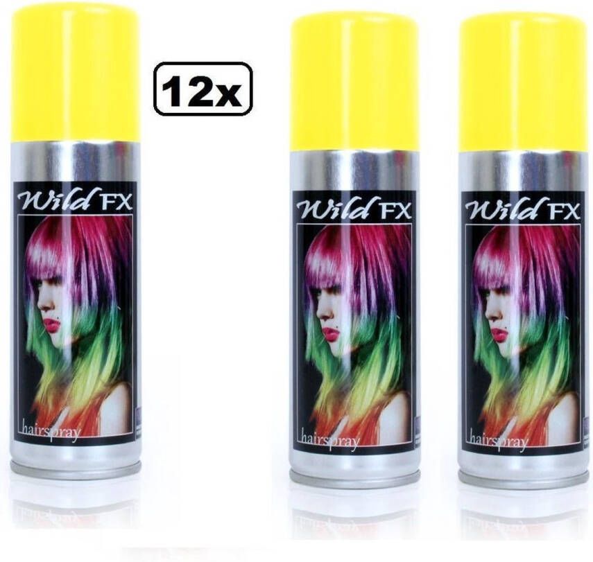 Thema party 12x Haarspray blond 125 ml