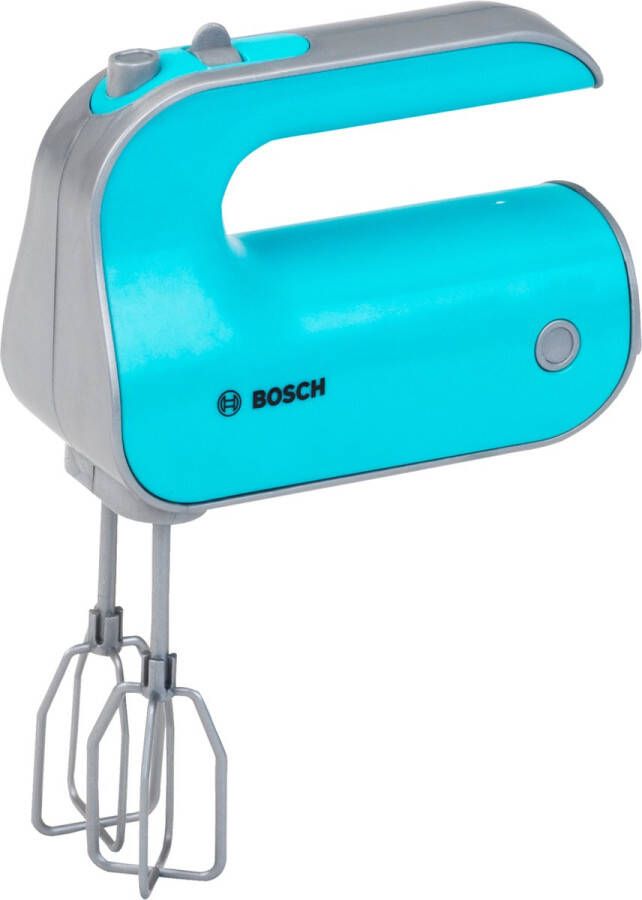 Klein Toys Bosch speelgoedkeukenmachine handmixer incl. draaiende garde en nepschakelaar blauw