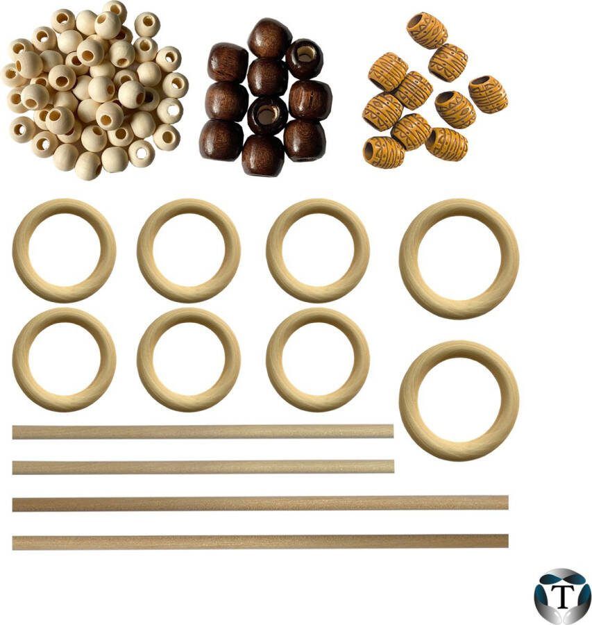 TheOldOmen Hobby Pakket | Starter Set | Ringen | Kralen | Stokken | Macramé | Decoratie | DIY | Doe Het Zelf | Hobbymaterialen | Wandkleed | Dromenvanger | Plantenhanger | Tassen | |