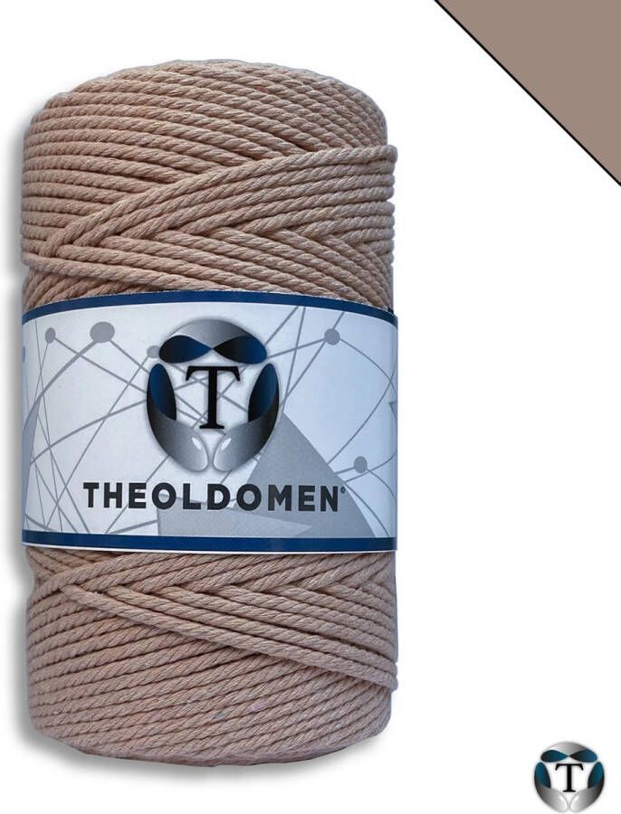 TheOldOmen Macramé Koord | Brick Red | 200 meter | 100% Katoen | Macramé Touw | Macramé | Voor Macramé Plantenhanger | Wandkleed | Dromenvanger | Triple Twist | DIY | Touw | 3mm | |