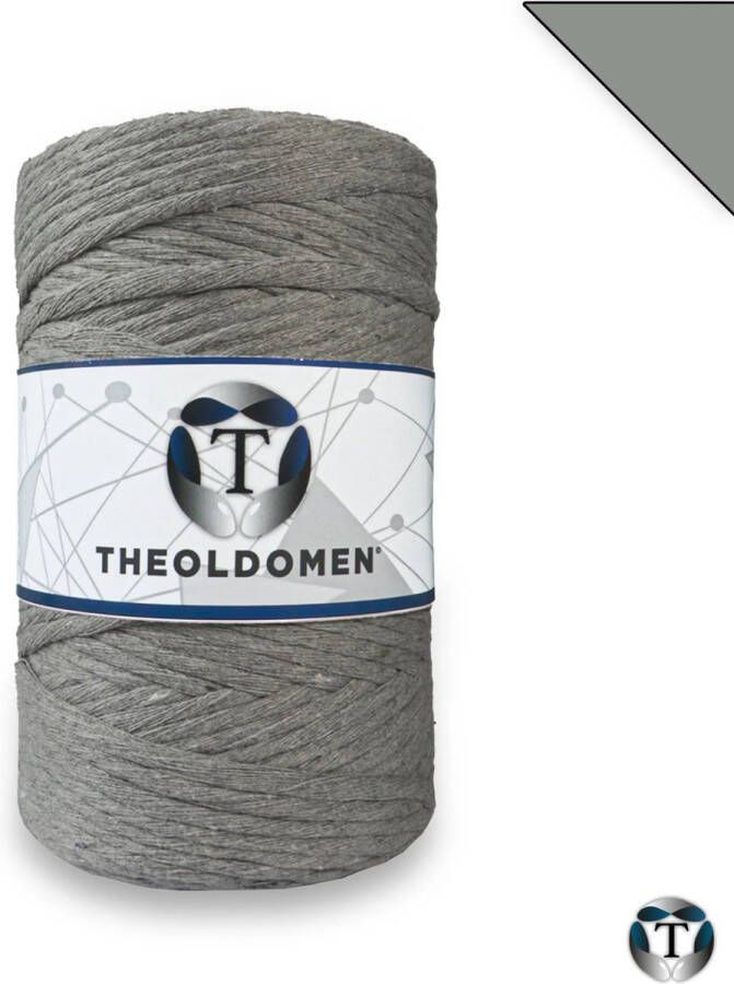 TheOldOmen Macramé Koord | Lichtgrijs | 200 meter | Single Twist | 3mm | 100% Katoen | Macramé Touw | Macramé | Voor Macramé Plantenhanger | Wandkleed | Dromenvanger | DIY | Touw | |