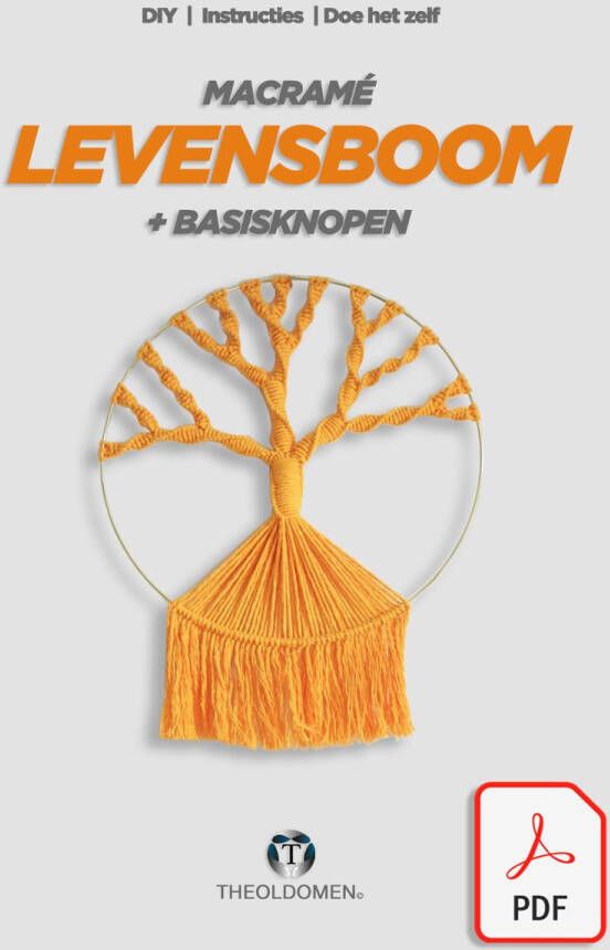 TheOldOmen Patroon | Levensboom | Incl. Handleiding Basisknopen | PDF | Macramé | Macramé Levensboom | Instructies | DIY | Doe Het Zelf | Macramé Pakket | |