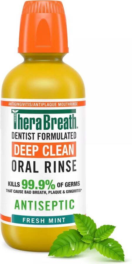 TheraBreath Deep Clean Antiseptic Oral Rinse Mondspoeling Mondwater 473ml