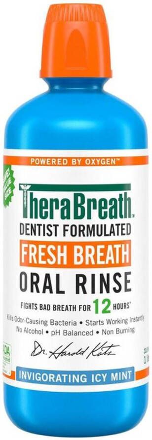 TheraBreath Fresh Breath Mouthwash Mondspoeling Mondwater Icy Mint 1 Liter
