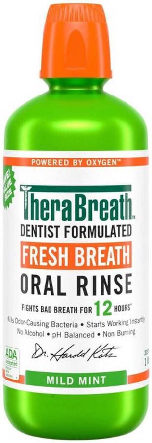 TheraBreath Fresh Breath Mouthwash Mondspoeling Mondwater Mild Mint 1 Liter