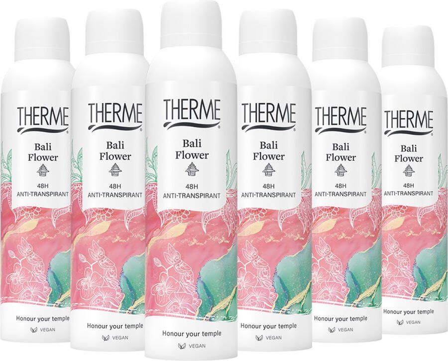 Therme Anti-Transpirant Bali Flower 6 x 150 ml voordeelverpakking
