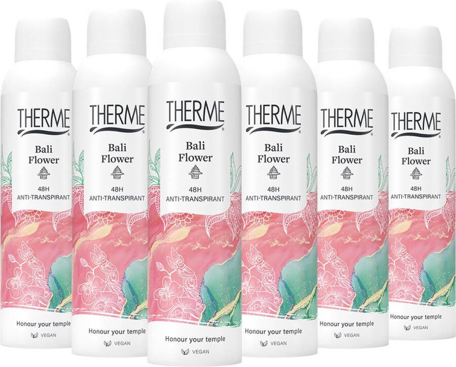 Therme Anti-Transpirant Bali Flower 6 x 150 ml voordeelverpakking