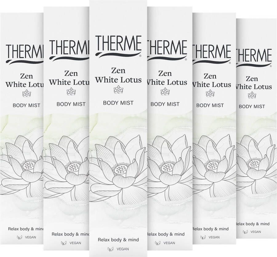 Therme Body Mist Zen White Lotus 6 x 60 ml Voordeelverpakking
