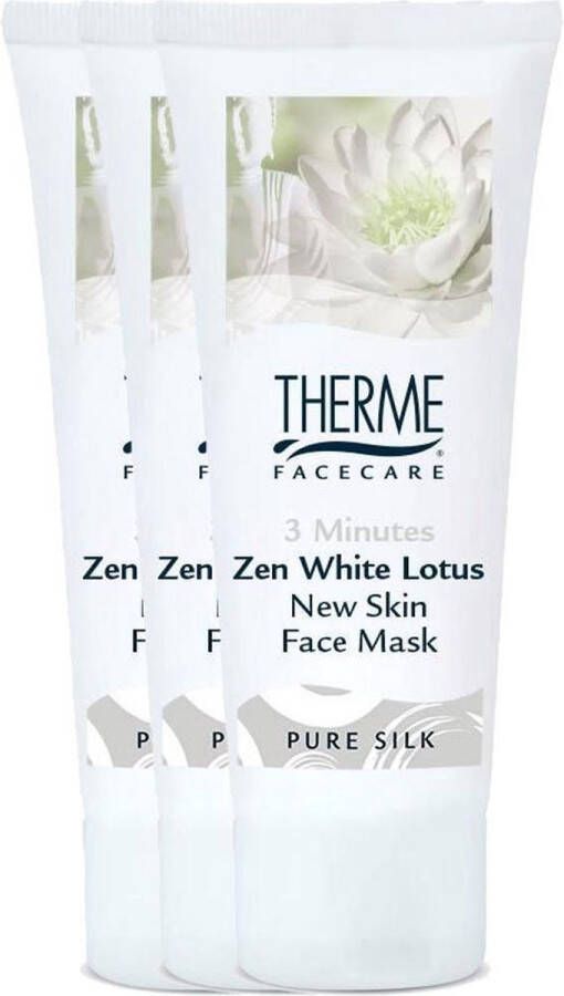 Therme Zen White Lotus New Skin Mask 3 Minutes 3 stuks Voordeelverpakking