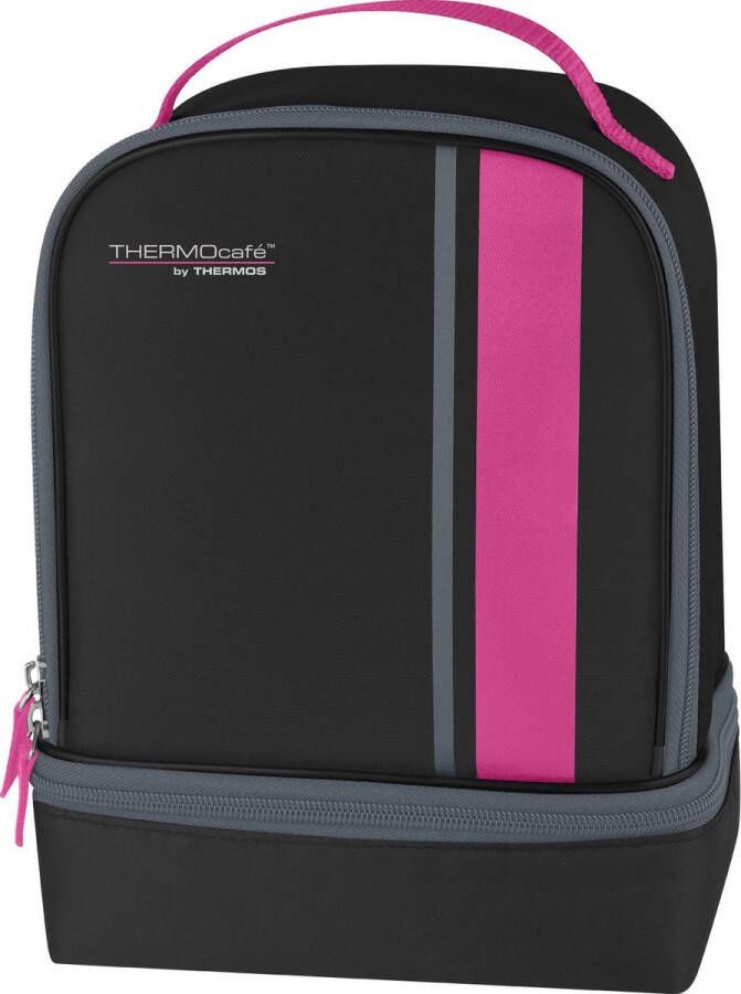 Thermos Radiance Dual Compartiment zwart-roze lunchkit