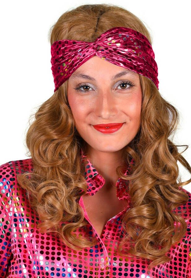 Thetru Haarband Disco Hoofdband Hippie Roze One Size Een Stuk