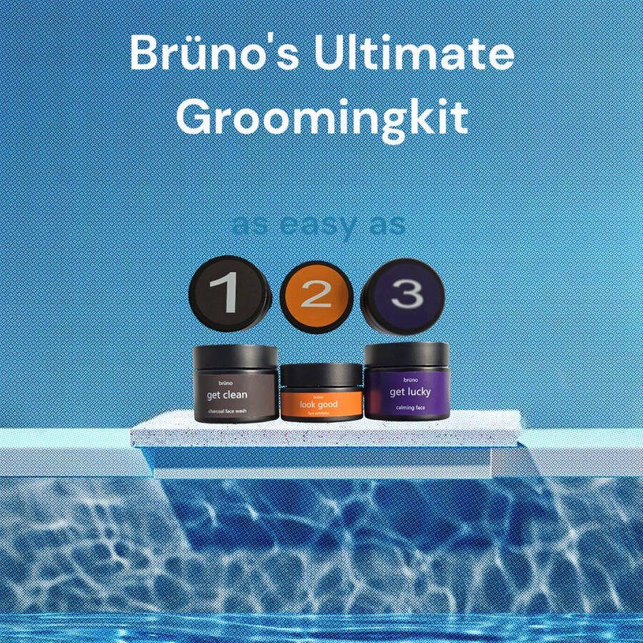 BRUNO Complete Gezichtsverzorging Voor De Man Voordeelset Face Wash + Exfoliator (Niacinamide) + Moisturizer ( Hyaluronzuur) Complete Gezichtsverzorging Voor Mannen In 3 Eenvoudige Stappen. TheUltimateGroomingKit