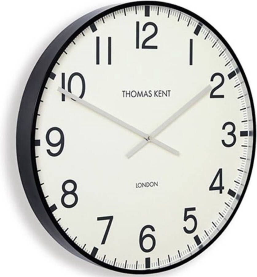 Homestylingshop.nl Design wandklok Thomas Kent Klok Clocksmith wit zwart Ø53CM