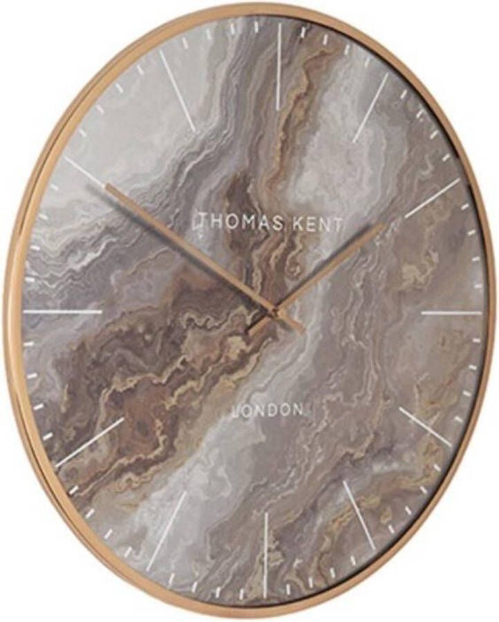 Yellow Webshop Thomas Kent wandklok Oyster 68 cm staal amber goud