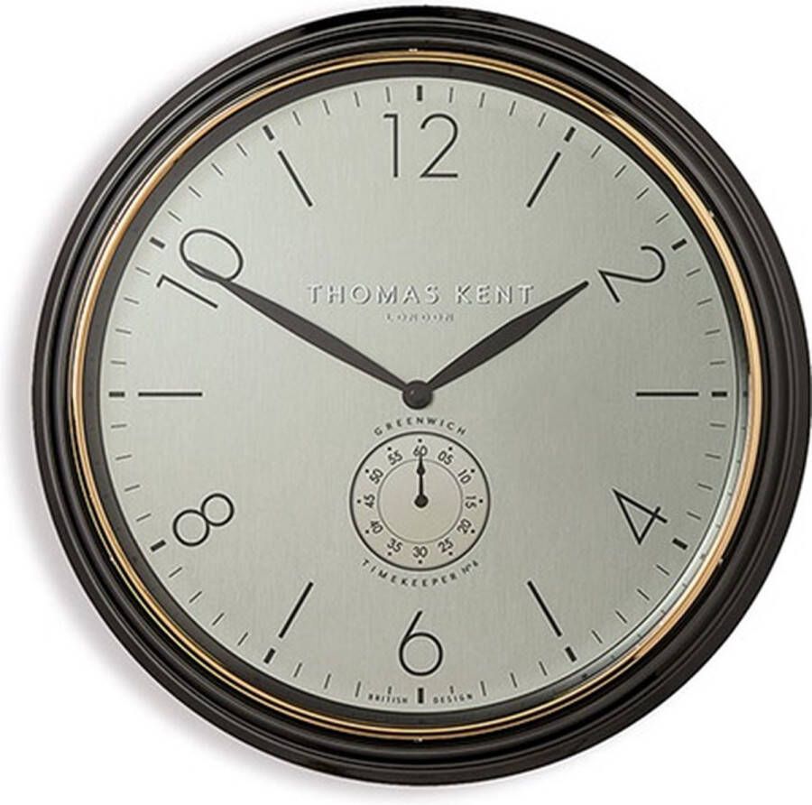 Giga Meubel Gm Wandklok Ø76cm Timekeeper Goud & Zwart Metaal