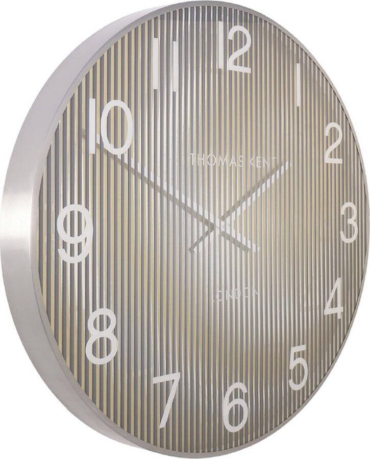 Giga Meubel Thomas Kent Wandklok Linear 53 Cm Staal Zwart zilver