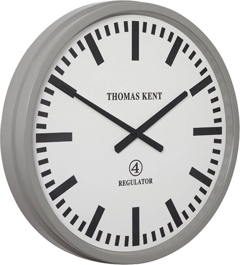 Giga Meubel Thomas Kent Wandklok Regulator 54 Cm Staal Wit grijs