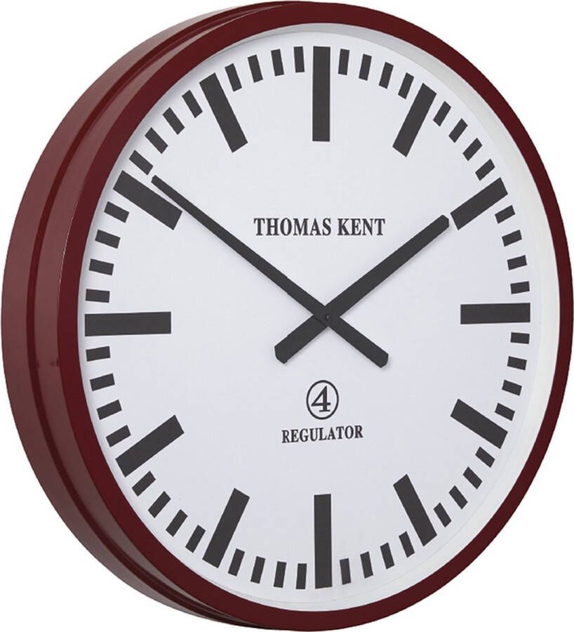 Giga Meubel Thomas Kent Wandklok Regulator 54 Cm Staal Wit rood