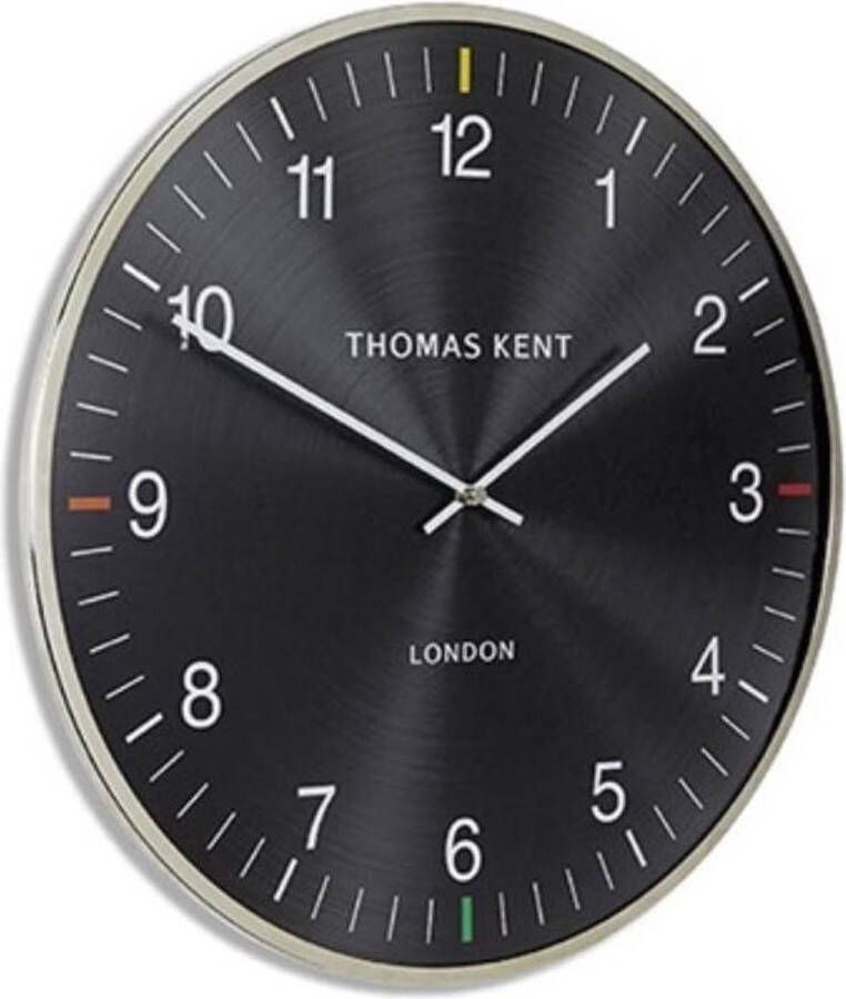 Giga Meubel Thomas Kent Wandklok Oyster 40 Cm Staal Aubergine zilver