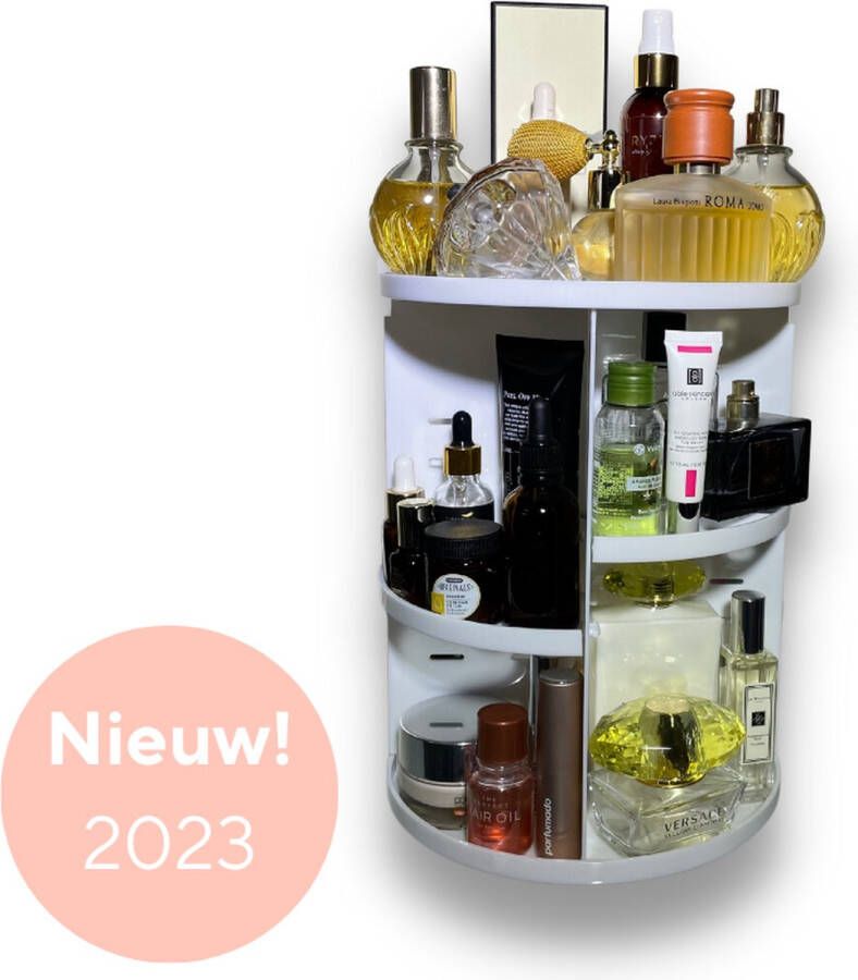 Thuiser Luxe Make Up Organizer 360° Draaibaar Parfum Skincare Nagellak Beauty Cosmetica Badkamer Houder Plateau Rek Display Met Nederlandse Handleiding