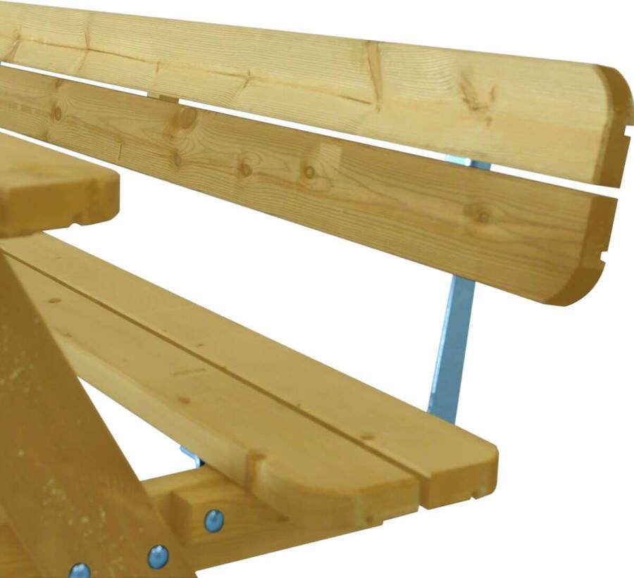 Thuishout 1 Losse Rugleuning Voor Picknicktafels 120cm Lang Staal Grenenhout Constructie