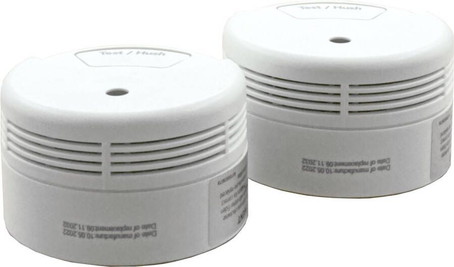 Thuislink TLB-155 rookmelders set van 2 stuks vervangbare batterij Voldoet aan Europese norm EN14604