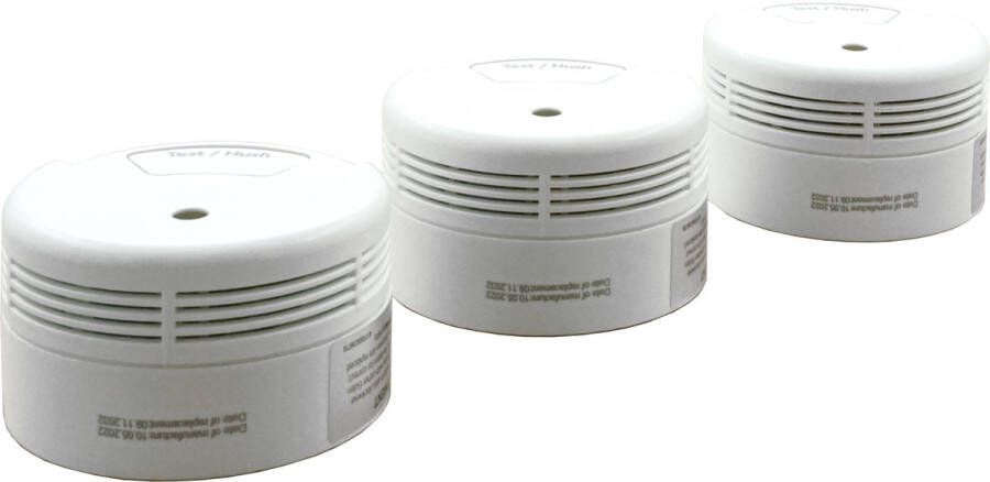 Thuislink TLB-155 rookmelders set van 3 stuks vervangbare batterij Voldoet aan Europese norm EN14604