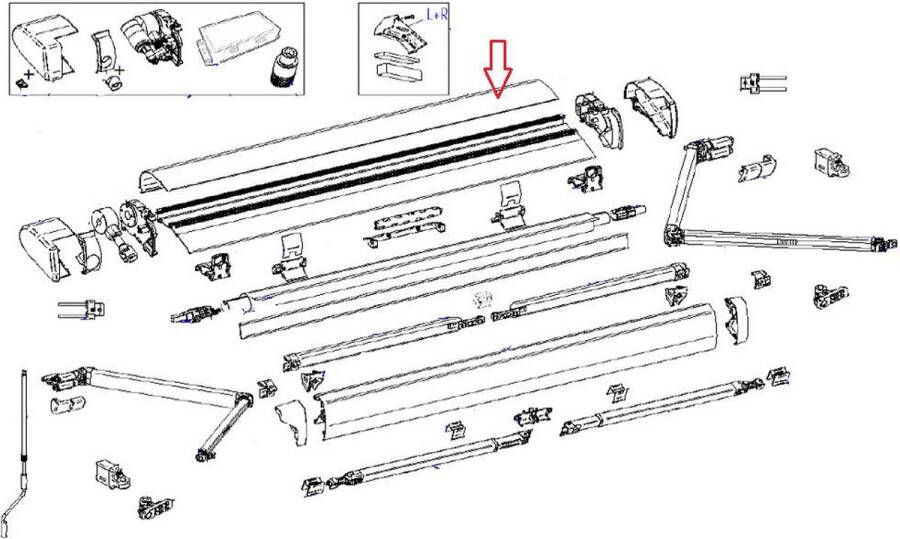 Thule 6300 Cover Housing 4.50m Antraciet