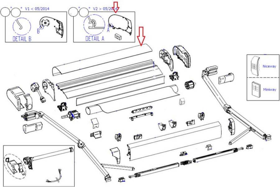 Thule 9200 Cover Housing 550m >05-2014 Wit