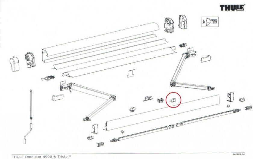Thule Clip Support Arm Oval 4900