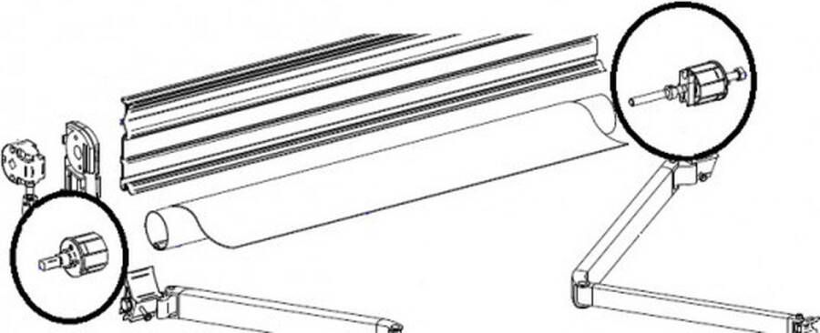 Thule Eindkap Roller Tube LH 5800