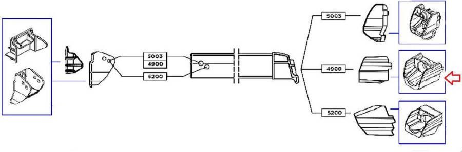 Thule insert lead rail 4900