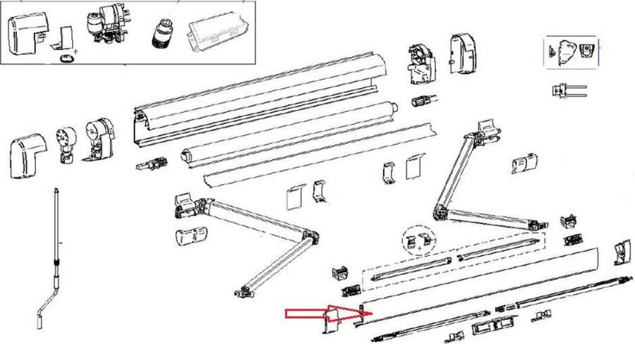 Thule Lead Rail 5200 3.50 Geanodiseerd