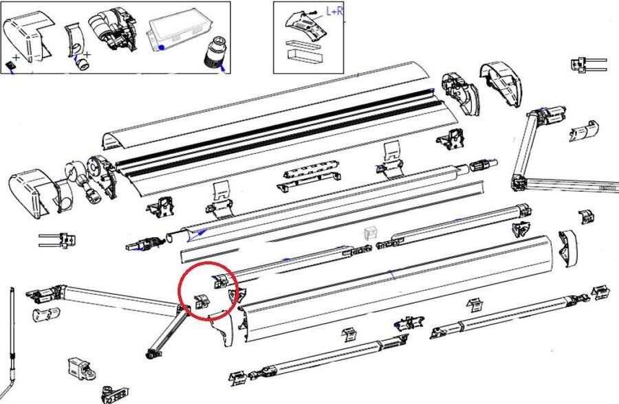 Thule 6300 Eindkap Tension Arm LH+RH