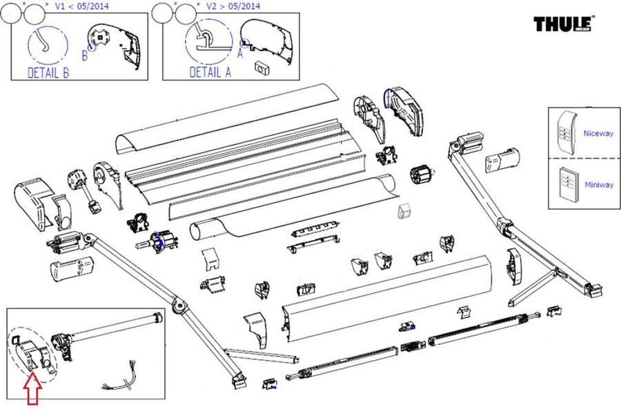 Thule 9200 Cover Housing V2 Geanodiseerd 550