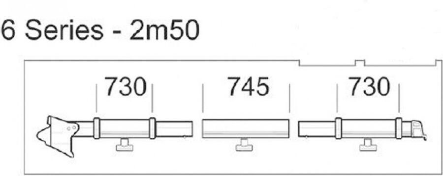 Thule clamping profile 6 series 2 50 LH