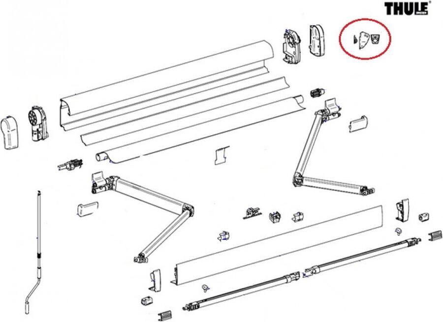 Thule Connection Pieces Tension Rafter 4900