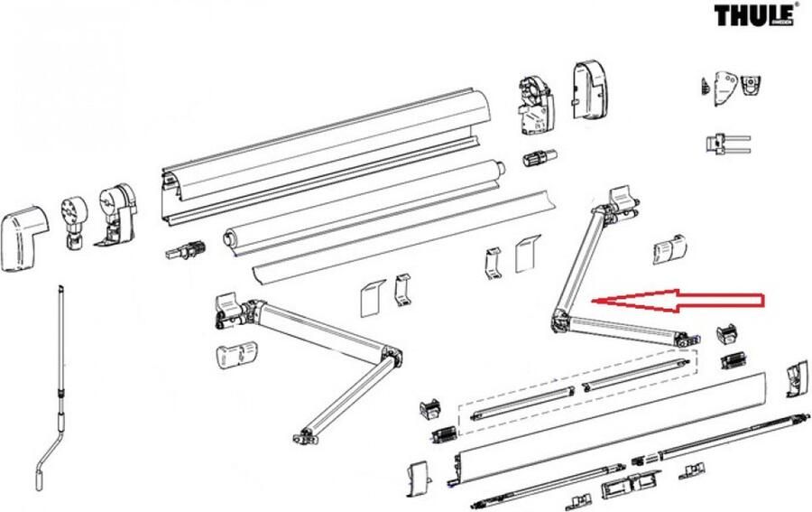 Thule Knikarm Compleet RH 5200 2.60